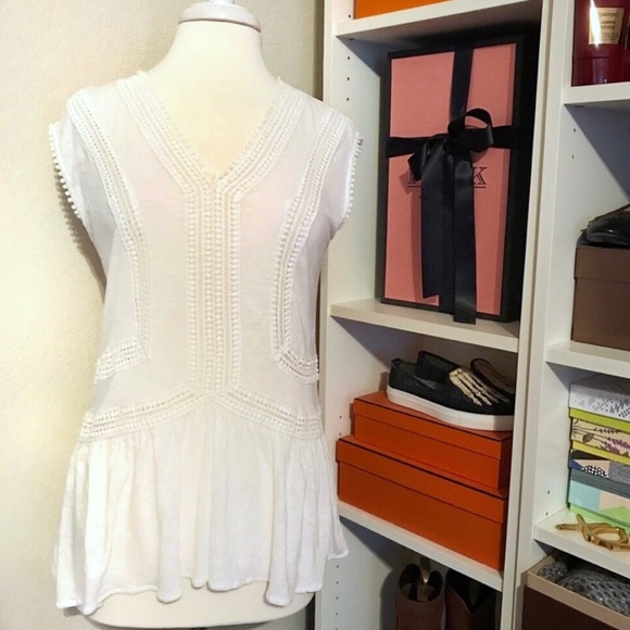 Ann Taylor Loft Drop Waist Peasant Boho Top - Picture 1 of 7